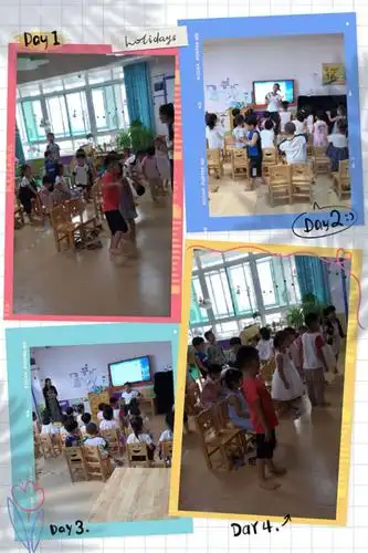 我们还玩了一个光脚旅行的游戏呢,每个小朋友都是那么那么的厉害