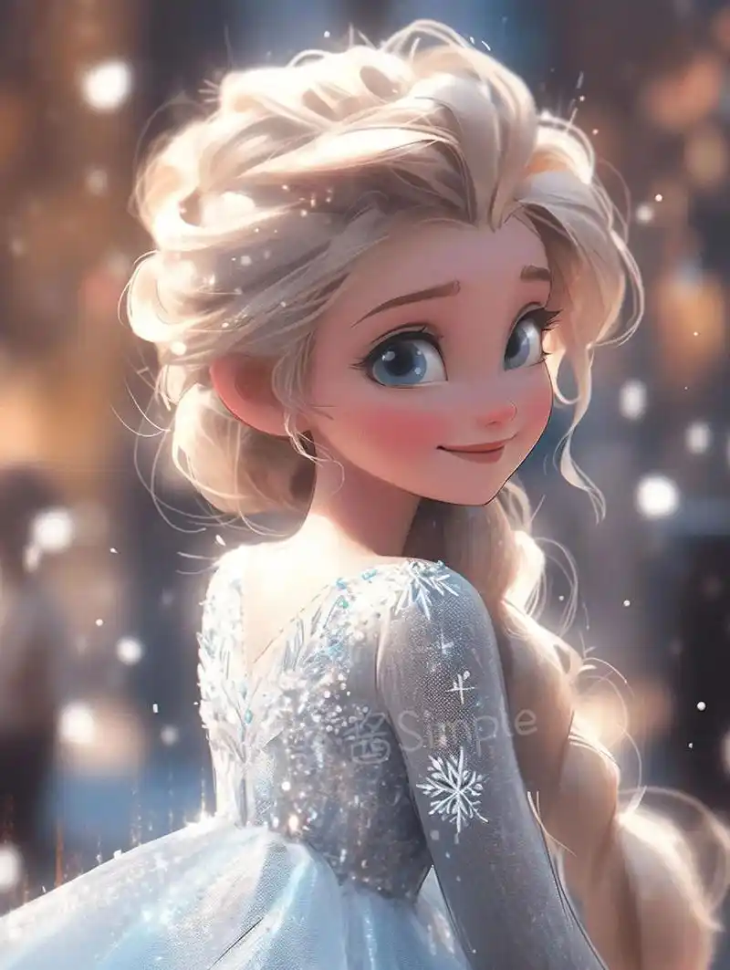 分享艾莎公主原图#艾莎公主  #谁还没个公主梦  #迪士尼公 - 抖音