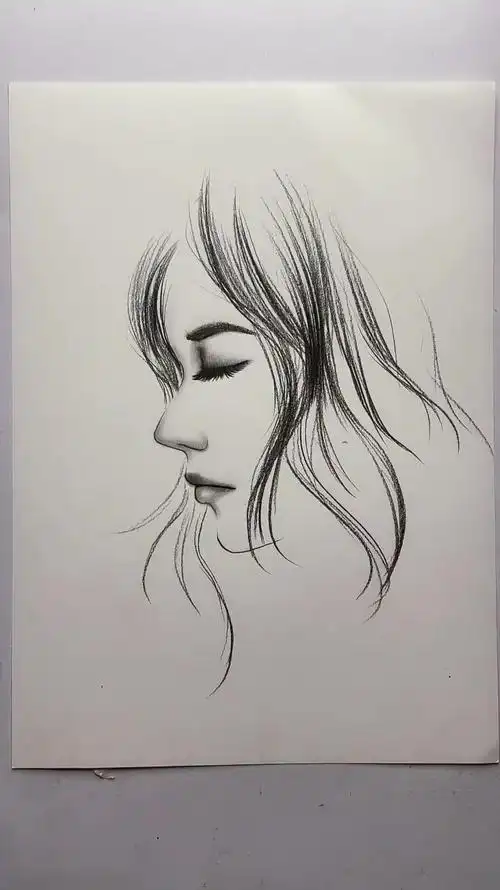 教你画侧脸,画画绘画日常手绘