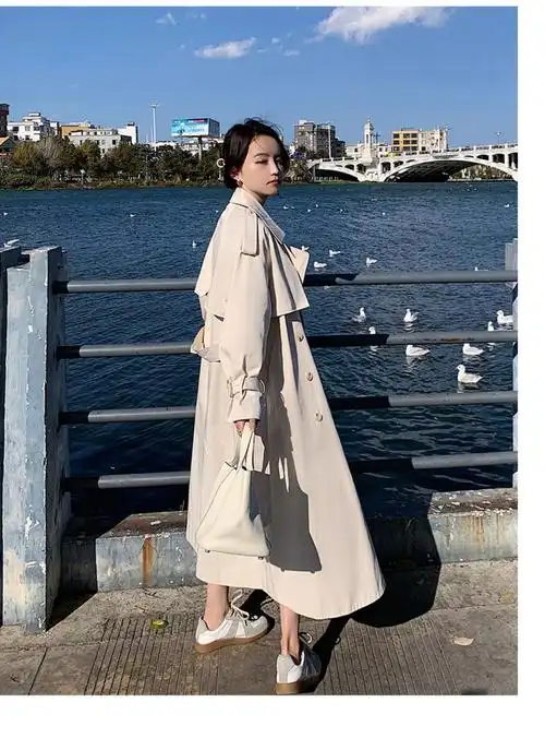 南极人风衣【早秋新品】风衣女中长款2021年秋秋新款今年流行气质高端