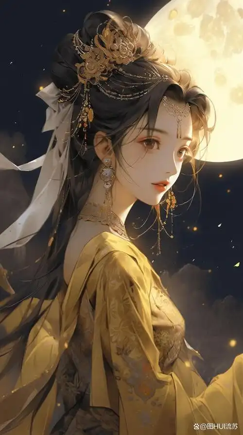 ai系古风美人全屏壁纸