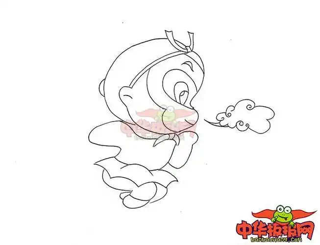 简笔画腾云驾雾的孙悟空孙悟空简笔画孙悟空骑筋斗云简笔画孙悟空怎么