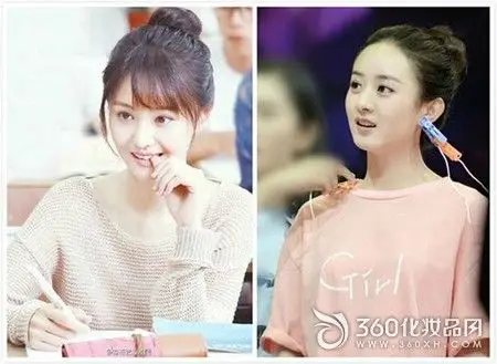 元气少女丸子头郑爽赵丽颖的卖萌利器