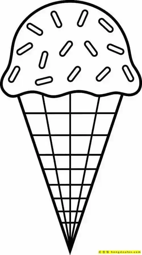 12张美味的圣代冰激凌巧克力杯卡通涂色图片-红豆饭小学生简笔画大全