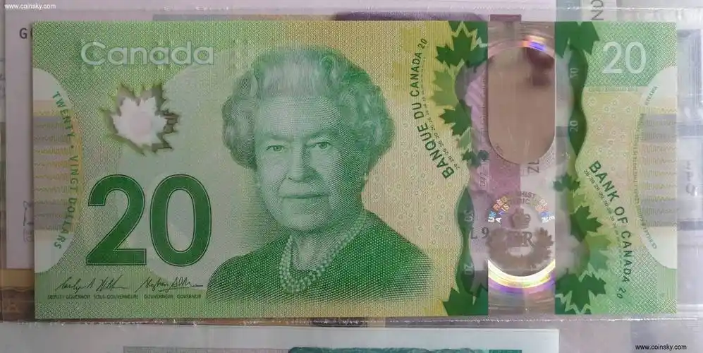 钱币天堂·交易区详情·全新绝品加拿大20元塑料钞