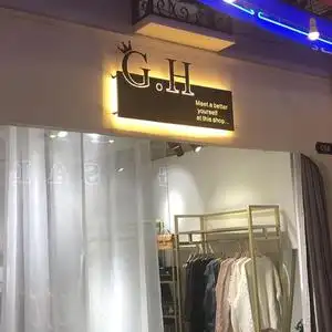 个性镂空招牌灯箱创意门头铁板背光广告牌定制服装店牌匾户外防水