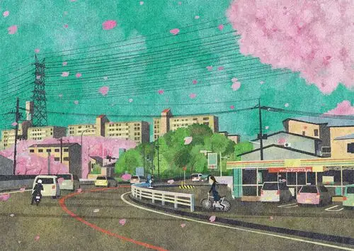 插画师masashi shimakawa 画的日本普通街景 - 堆糖,美图壁纸兴趣社区