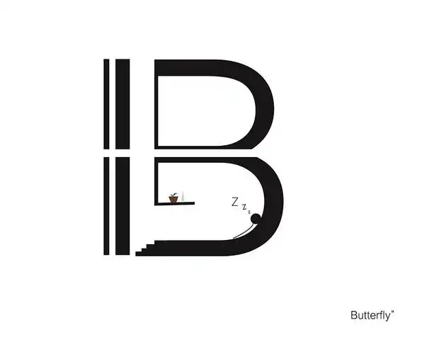 创意英文字体设计a-h