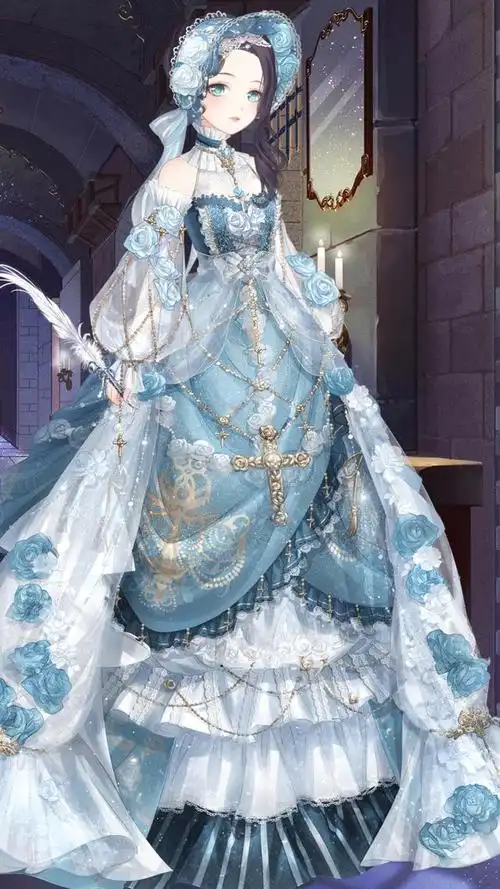 奇迹暖暖组图:暖暖的欧式复古公主裙穿搭