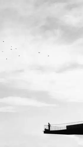 个性黑白孤独意境