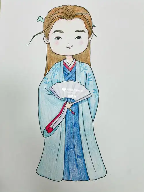 古风简笔画山河令温客行温大善人龚俊q版动漫人物古风男简笔画步骤