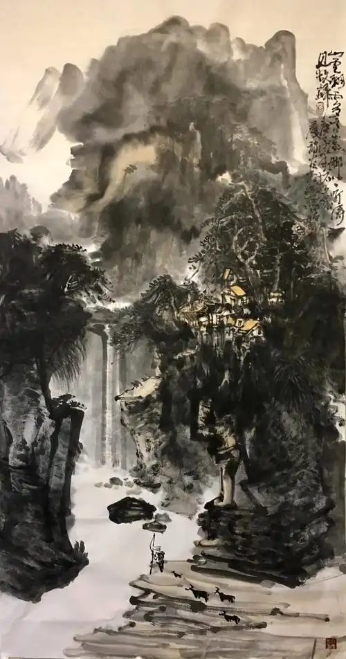 大写意山水笔墨的豪放与气魄
