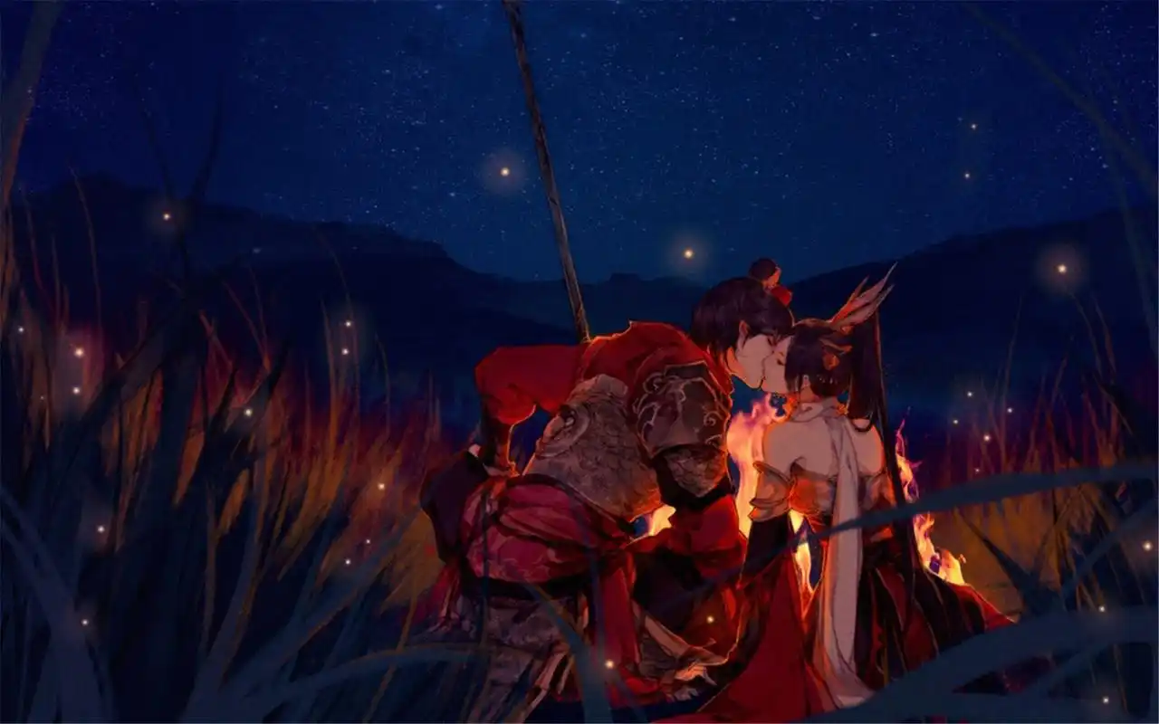 首页 桌面壁纸 唯美中国古风人物爱情手绘壁纸图片下载上一张下一张