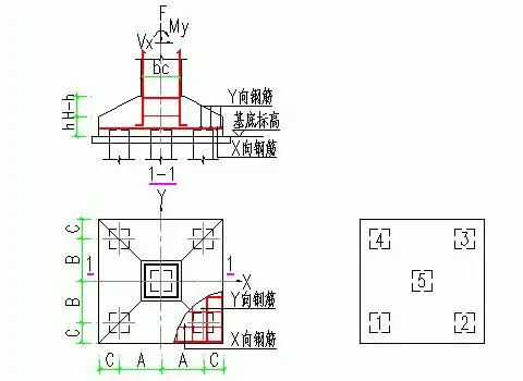 五桩桩基承台计算待定