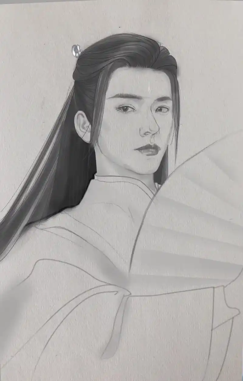 难寻少年时 总有少年来.#古风人物绘画 #温客行 #月下摇扇 - 抖音