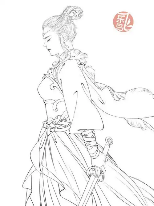 那这就是一本超赞的线稿古风人物简笔画画古风人物线描人物画古风怎么