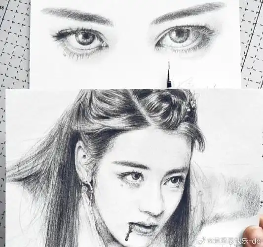 迪丽热巴超话#迪丽热巴#素描画