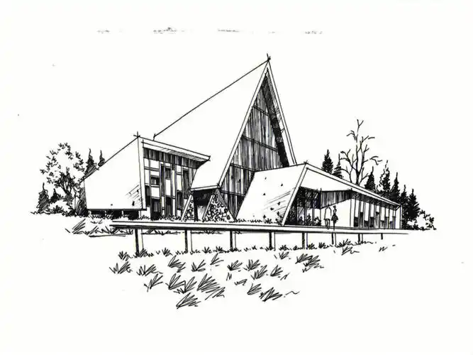 建筑手绘表现建筑效果图临摹