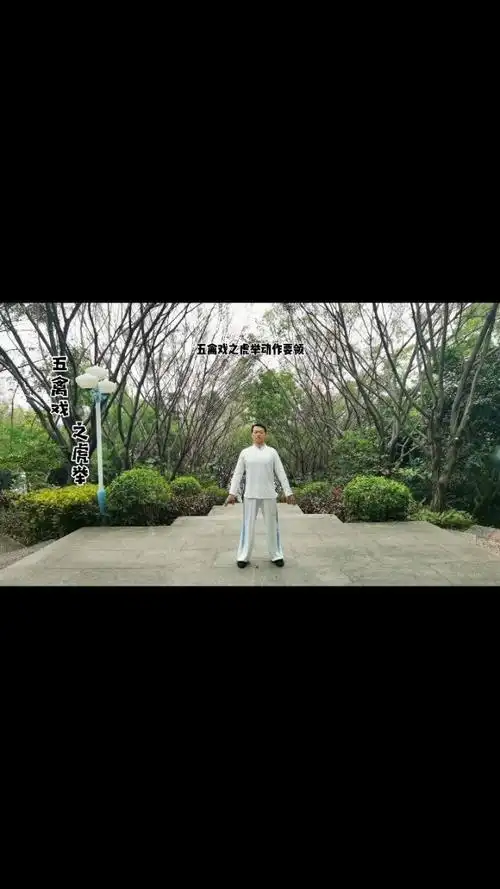 两掌举起,吸入清气;两掌下按,呼出浊气.