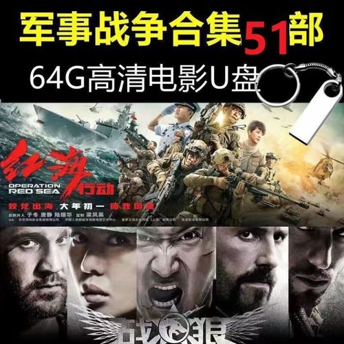 历史抗战枪战片高清mp4车载电视64g优盘 64g热血国产新战争电影51部