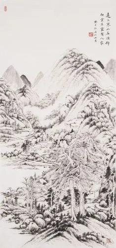 杨弘岳 国画 山水画 风水画