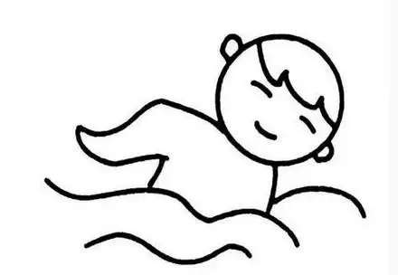 幼儿游泳简笔画图片大全