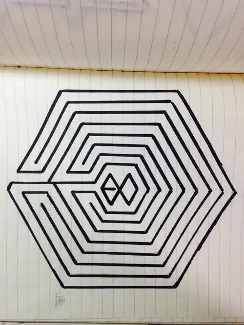 手绘exo上瘾标志