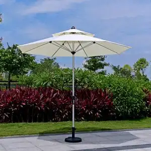 高档中柱户外遮阳伞2.7x2.7米咖啡厅外摆太阳伞室外宝安岗亭大号