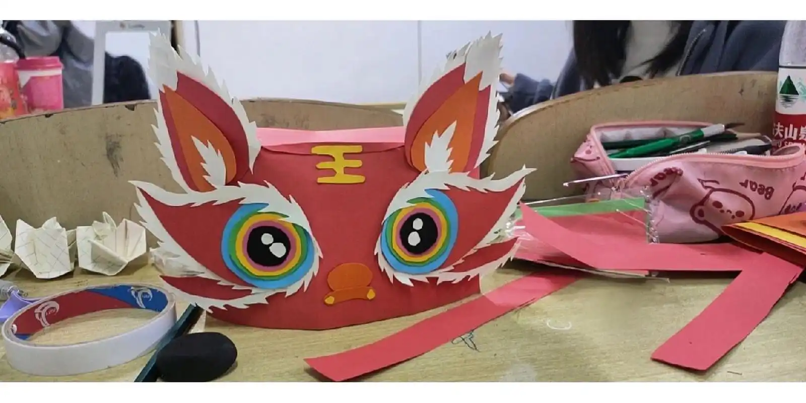 手工卡纸小帽子 小老虎99太可爱了吧,虎年末尾的手工作业