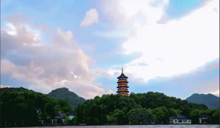 【gif-动图】—杭州西湖 ,人间仙境 同步歌词