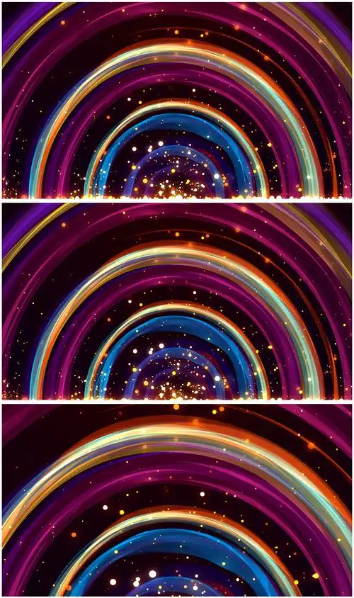 4k唯美多彩粒子舞台背景视频素材