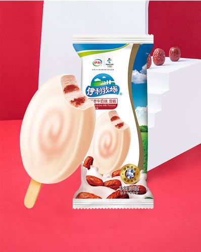 伊利牧场红枣牛奶味雪糕冰淇淋冷饮冰激凌经典冰棍棒冰 70g*5支【聚划