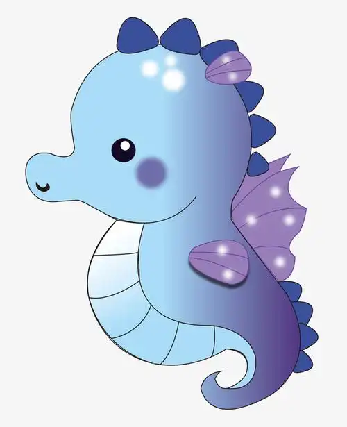 卡通海马矢量图下载