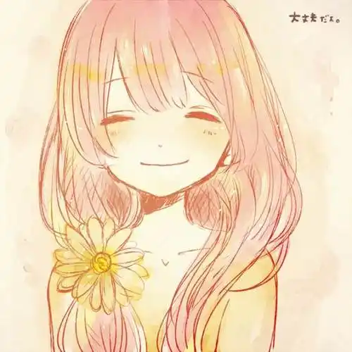 水彩画动漫人物女生阳光 动漫画人物 少女水彩