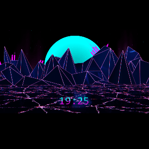 wallpaperengine水晶山脉音乐响应记时动态壁纸