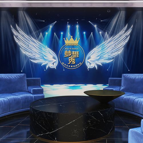 口才表演音乐舞台背景背景墙墙纸3d播音小主无纺布墙纸