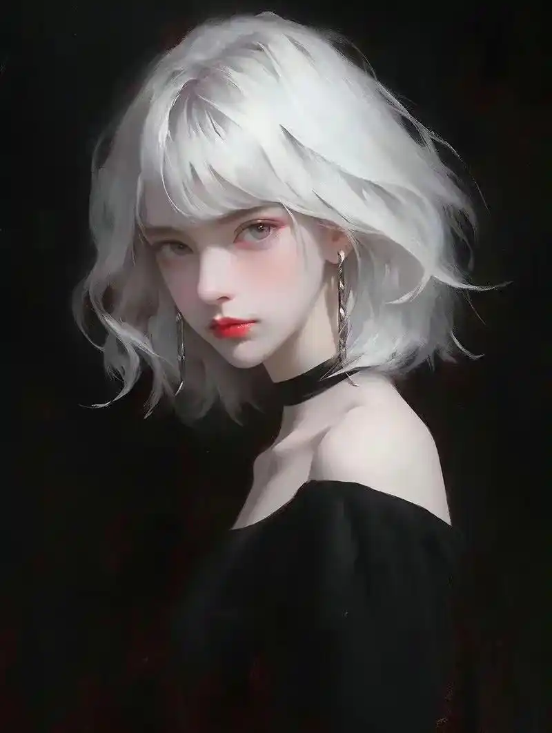 高冷气质银色系短发女生头像 9378156901 - 抖音