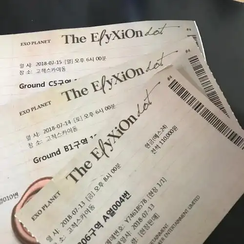原价购买exo演唱会门票首尔夜排体验