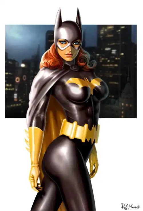 动漫英雄人物:蝙蝠女(batgirl)插画欣赏