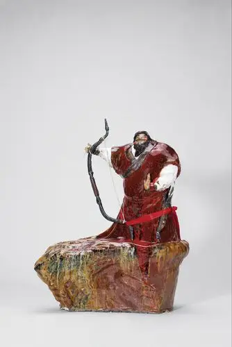 7185 2014年 陈冬阳 《弯弓射大雕》陶塑