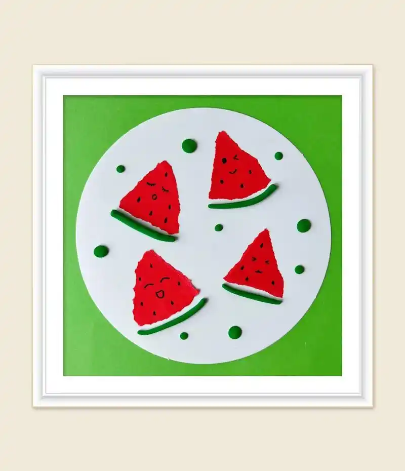 西瓜创意拼贴画.
