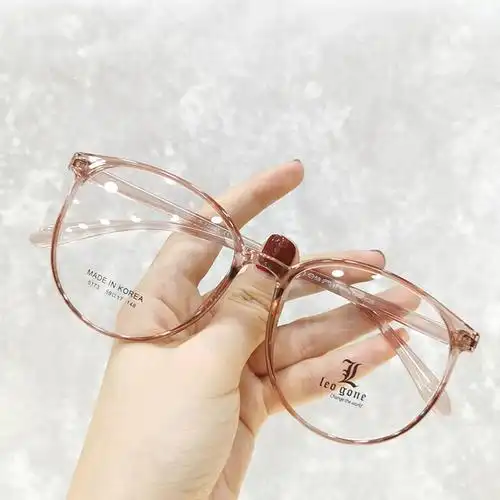 韩国配镜tr90大圆框眼镜架女款防蓝光配近视显瘦修脸复古防辐射潮