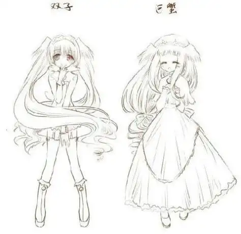 十二星座简笔画少女版