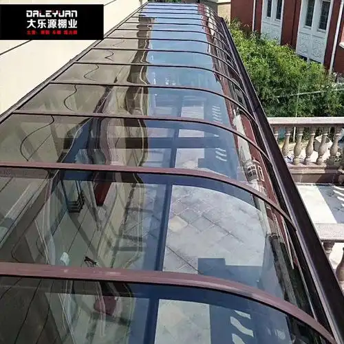 阳光房雨棚钢化玻璃阳台别墅高档雨棚