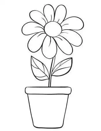 儿童简笔画花卉蔬果植物花草简笔画4岁简笔画花草类花的唯美简笔画大