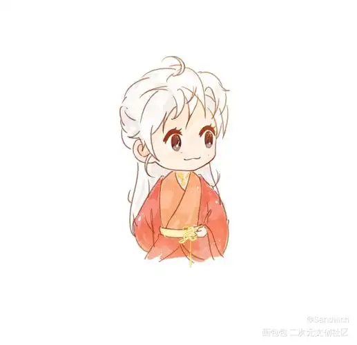 小甜饼_浪浪钉古风平涂日系q版头像插画同人绘画作品