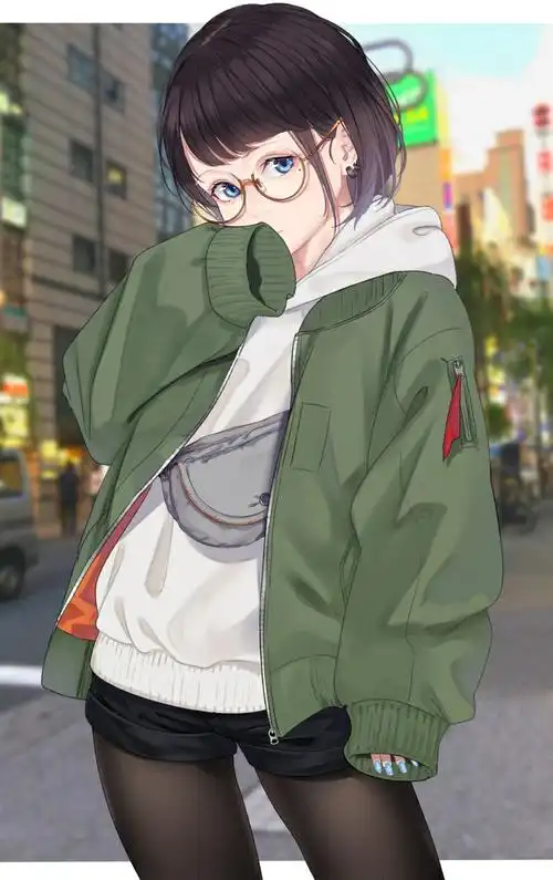 p站美图推荐下半框眼镜特辑