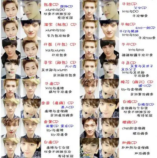 exo的cp有哪些