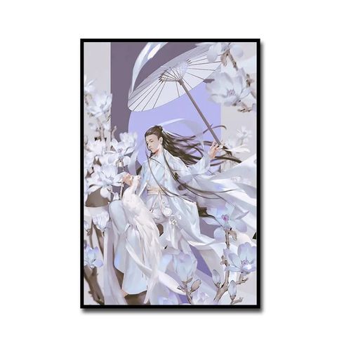 玉骨摇肖战明星人物周边diy数字油画手绘油彩画客厅背景墙装饰画