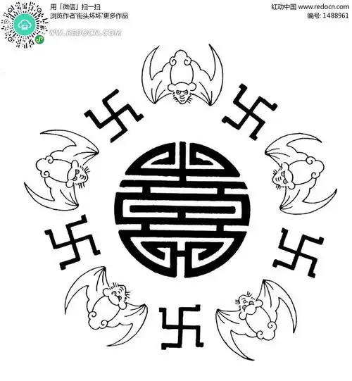 福禄寿蝙蝠和寿字组成